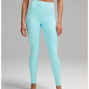 lululemon Align leggings 28”, Cyan Blue, size 10! Like new.